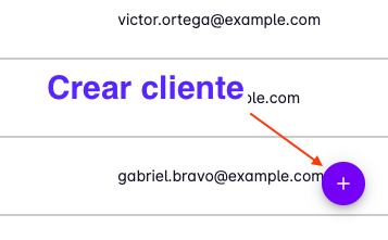 Client create button