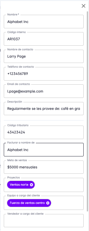 Client create form