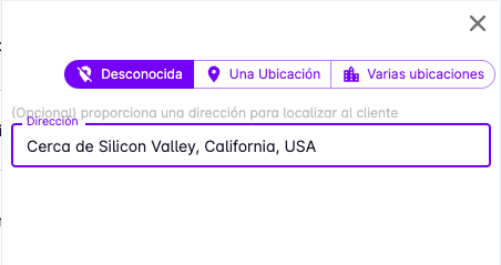 Unknown address form