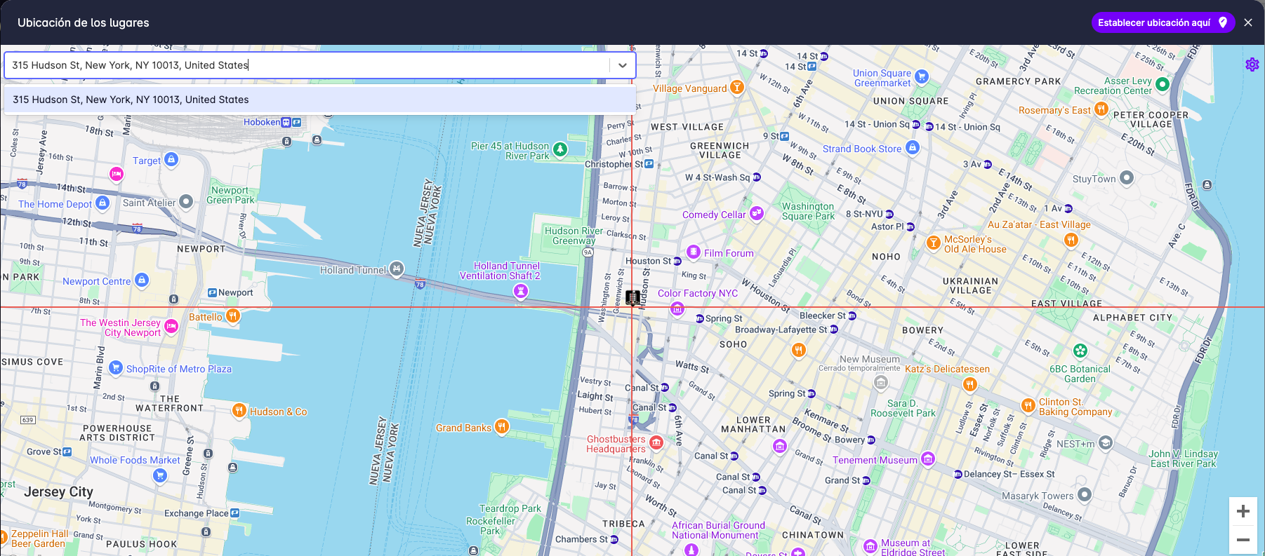 Map view