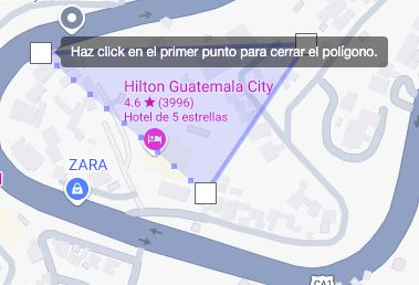 Location geofence create polygon