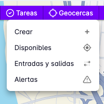 Location geofences button