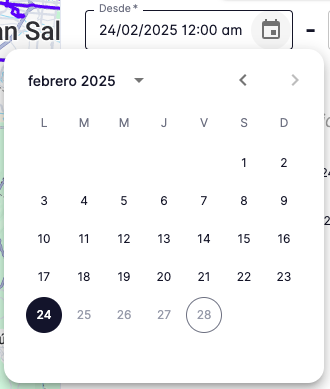Location users filter calendar
