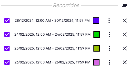 Location users filter tracks list