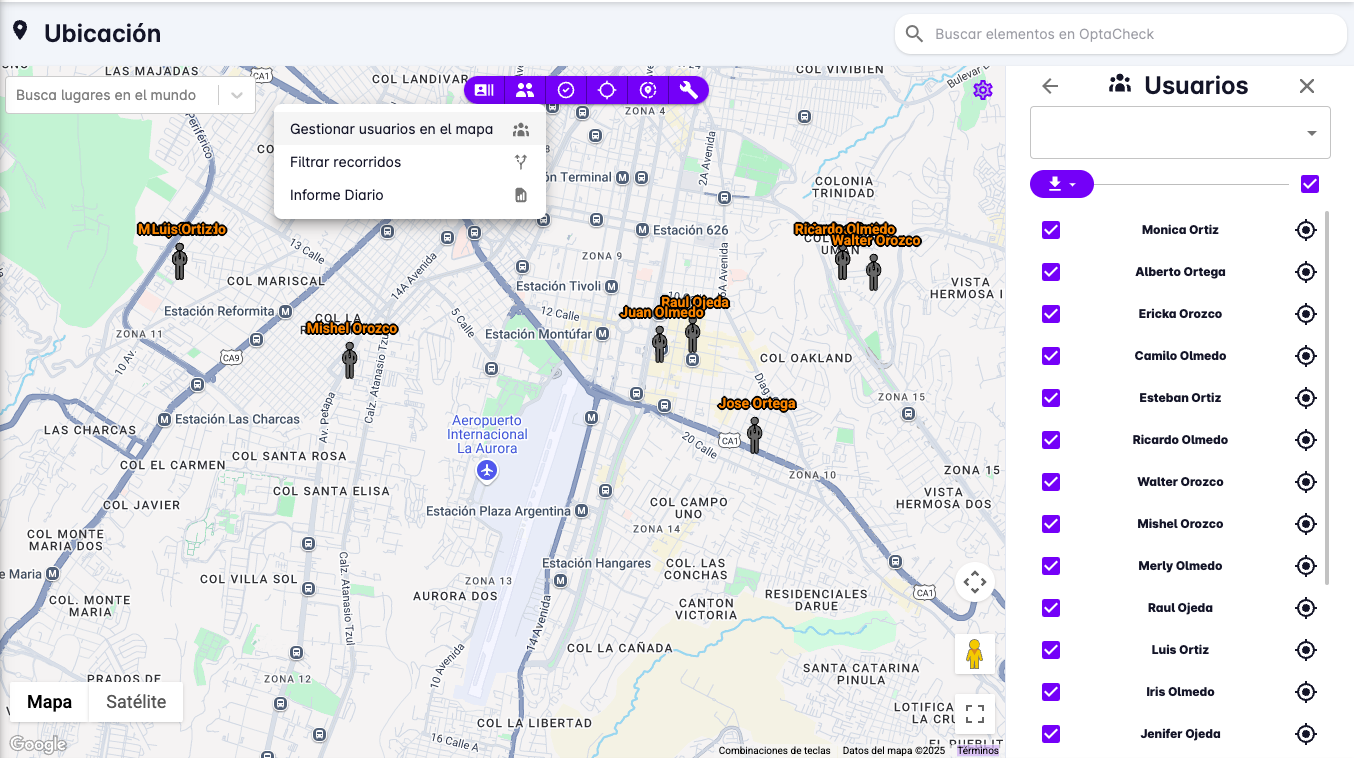 Location users map