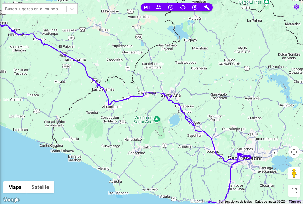 Location users track in map