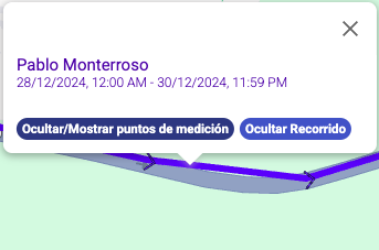 Location users track info window