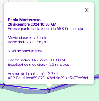 Location users track point info