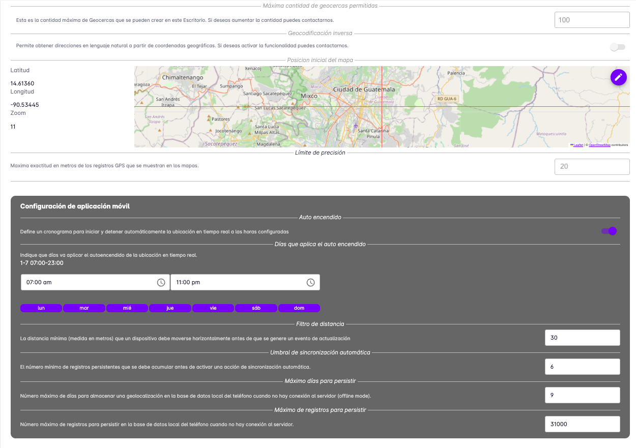 Configuration location