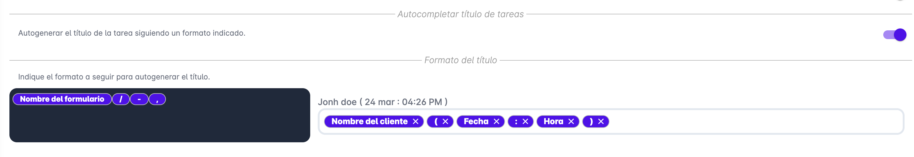 Configuration tasks