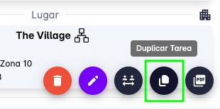 Tasks duplicate button