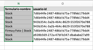 Tasks download excel form column